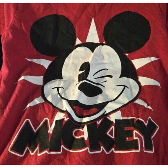 Disney Winking Mickey Mouse t-shirt-3T-Red - Picture 1 of 3